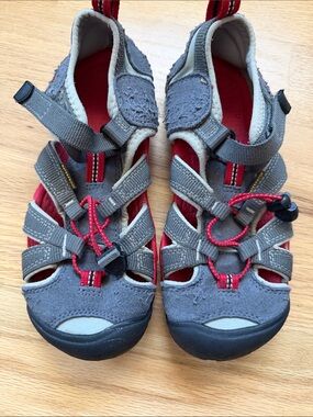 Keen Kids Gray and Red Water Shoes